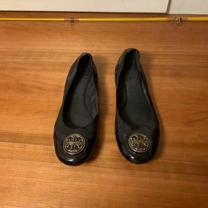 Tory Burch Black Flats